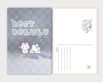 Rest Now, Delulu Later Art Print / Postcard
