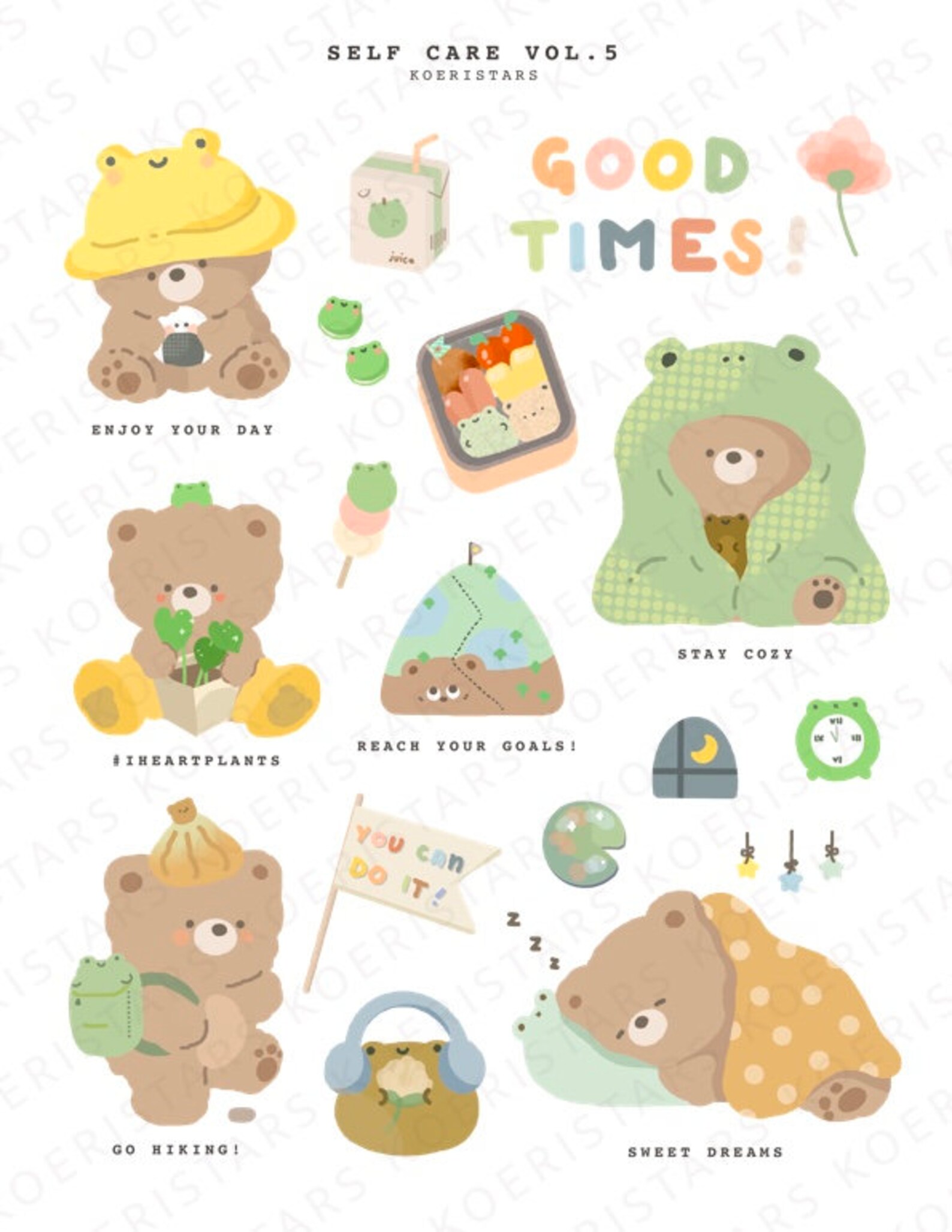 Self Care Vol. 5 Goodnotes Digital Journal Stickers 639