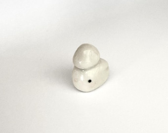 Tiny Porcelain Cloud Bunny / Ceramics / Clay Animals