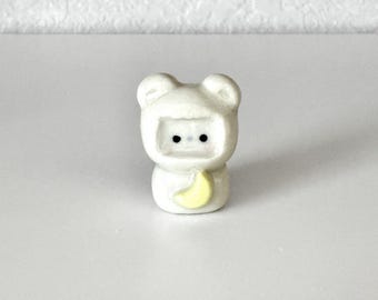 Handmade Porcelain Mini Bear Figure / Ceramics