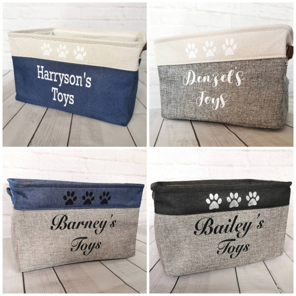 Bespoke, fully personalised, dog/cat pet storage basket box. great gift for pet lovers.