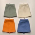 SECONDS - Handmade Original Fit, Interlock Knit Mini Skirt With Elastic Waist,  Read Description