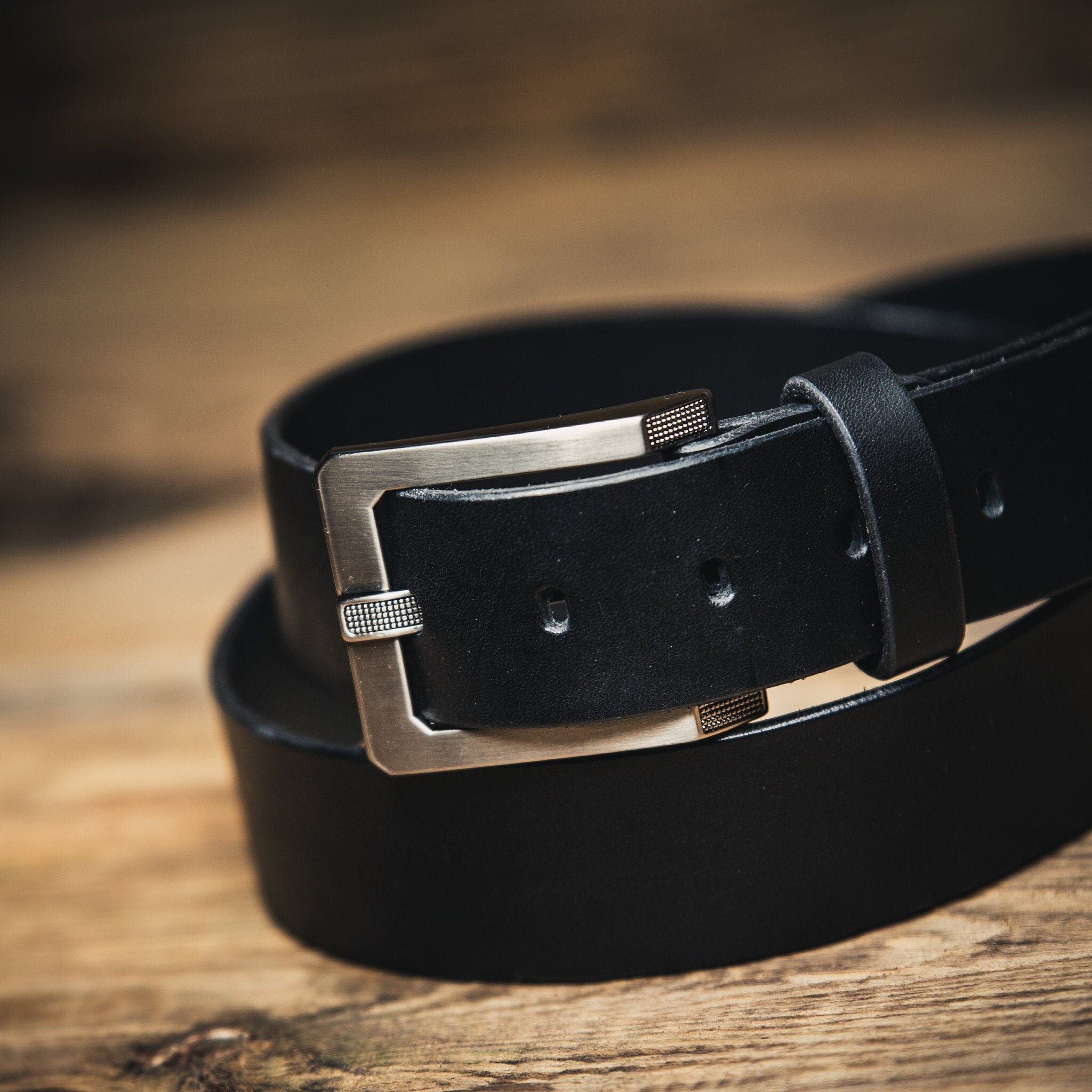 Handmade Full Grain Black Leather Belt Leather Belt Etsy
