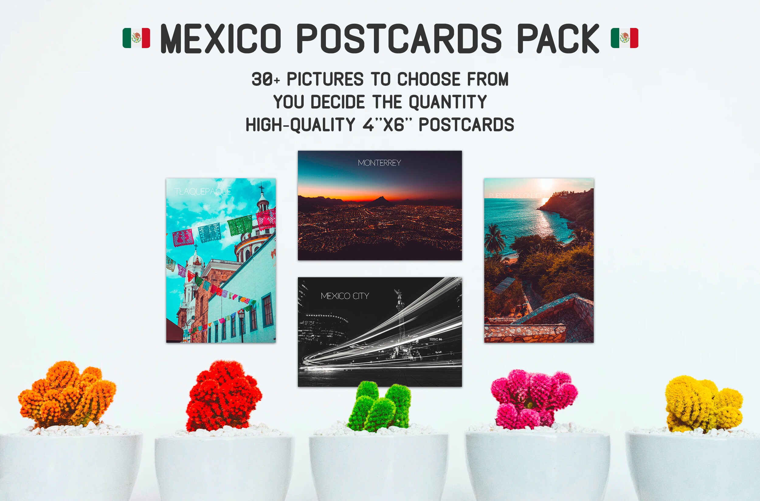 Mexico Postcards Pack Mexico Print Art Poster Photo