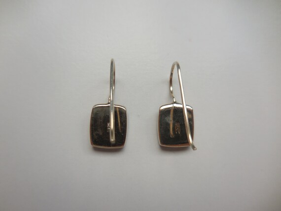 Iridescent Rainbow Square Dangle Abalone Post Ear… - image 7