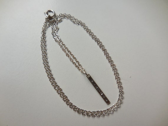 Tiny Rectangular Sisters Pendant  16 Inch Necklac… - image 5