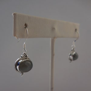 Gray Quartz Bali Earrings 925 Sterling Silver