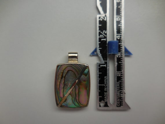 Rectangular Rectangle Shape Abalone Pendant Neckl… - image 9