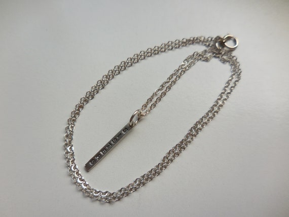 Tiny Rectangular Sisters Pendant  16 Inch Necklac… - image 7