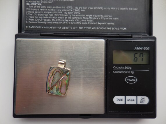 Rectangular Rectangle Shape Abalone Pendant Neckl… - image 10