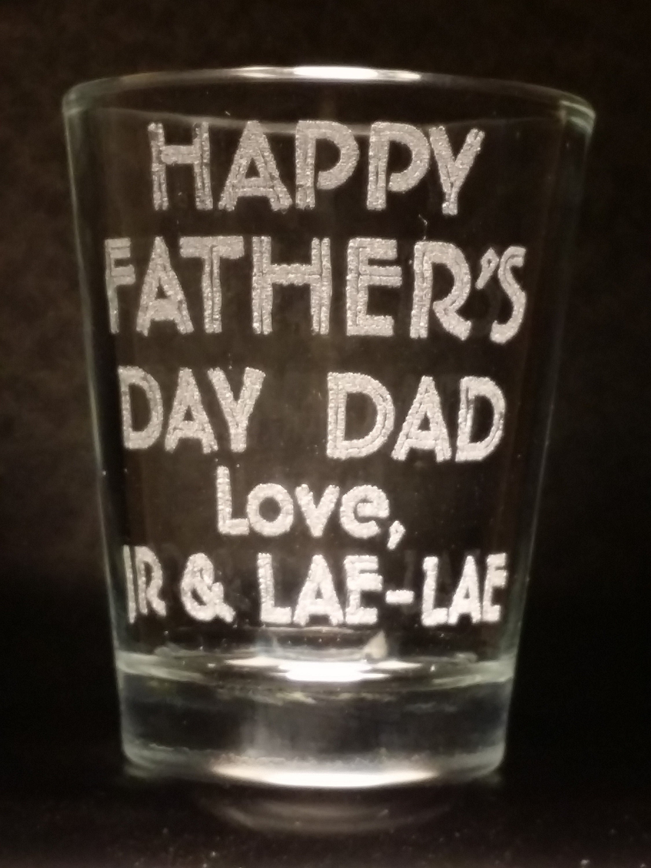 Happy Father's Day shot glass customized personalized Etsy