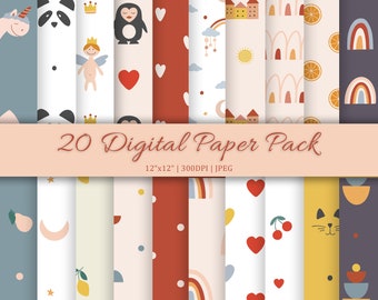 Boho Digital Paper Pack Magical Digital Background Seamless - Etsy