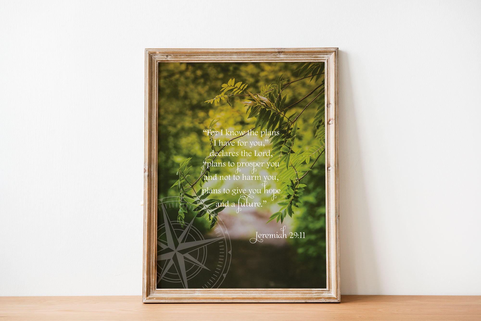 Scripture Wall Art, Jeremiah 29:11. Bible Verse Print , Christian Wall ...