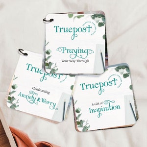 Coleção de cartões devocionais das escrituras, cartões das escrituras para oração, ansiedade e inspiração, conjunto de 3