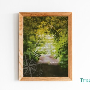 Scripture Wall Art, Jeremiah 29:11. Bible Verse Print , Christian Wall Art