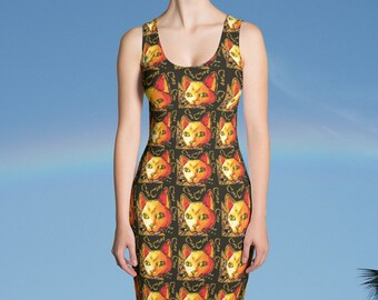 Midnight Samba Sublimation Cut /& Sew Dress Design by Andrew Neil Olscher