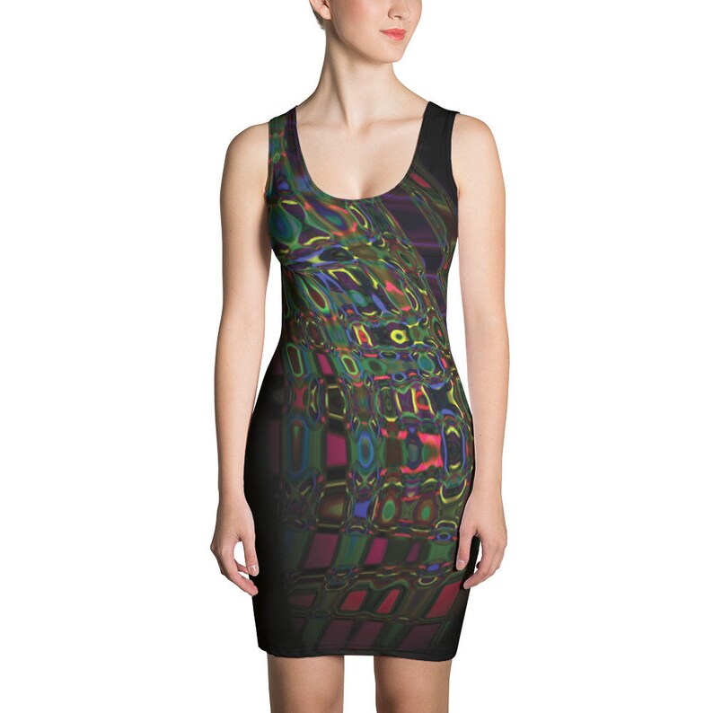 Midnight Samba Sublimation Cut /& Sew Dress Design by Andrew Neil Olscher