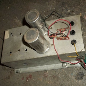 VINTAGE ham radio handmade electrical TRANSFORMER Capacitor Resistors