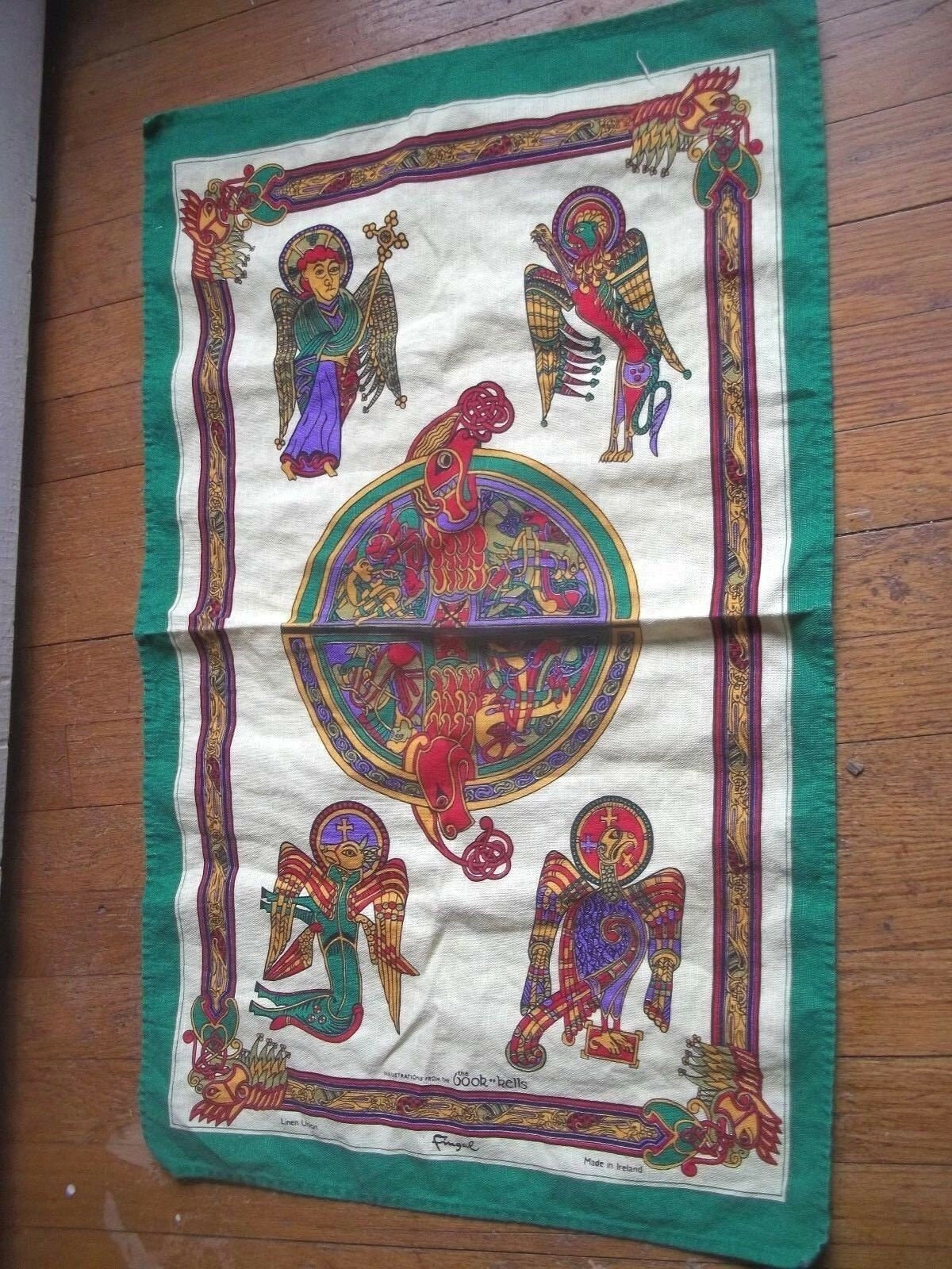 Irish dish tea towel Celtic artwork Treasures Ireland cotton linen kitchen Irish dish tea towel Celtic artwork Treasures Ireland cotton linen kitchen