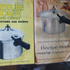 2 vintage Pressure Cooker manuals Cookbooks Recipe booklets HOW TO