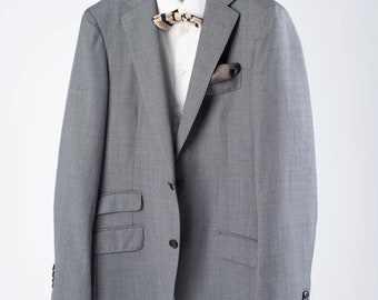 Suitsupply Sienna 2 Button Super 130/'s Wool Gray Blazer US 38L EU 94