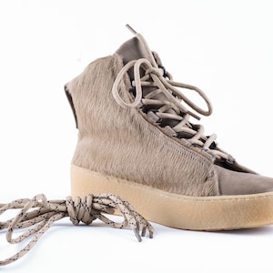 Filippa K Women&#39;s Anna Winter Laced Fur Ankle Boots, US 7/EU 37/UK 4
