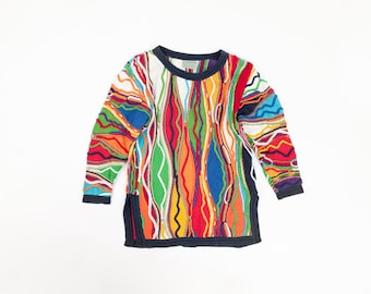 Coogi Women's Vintage Multicolor Cotton Sweater Jumper – Size S