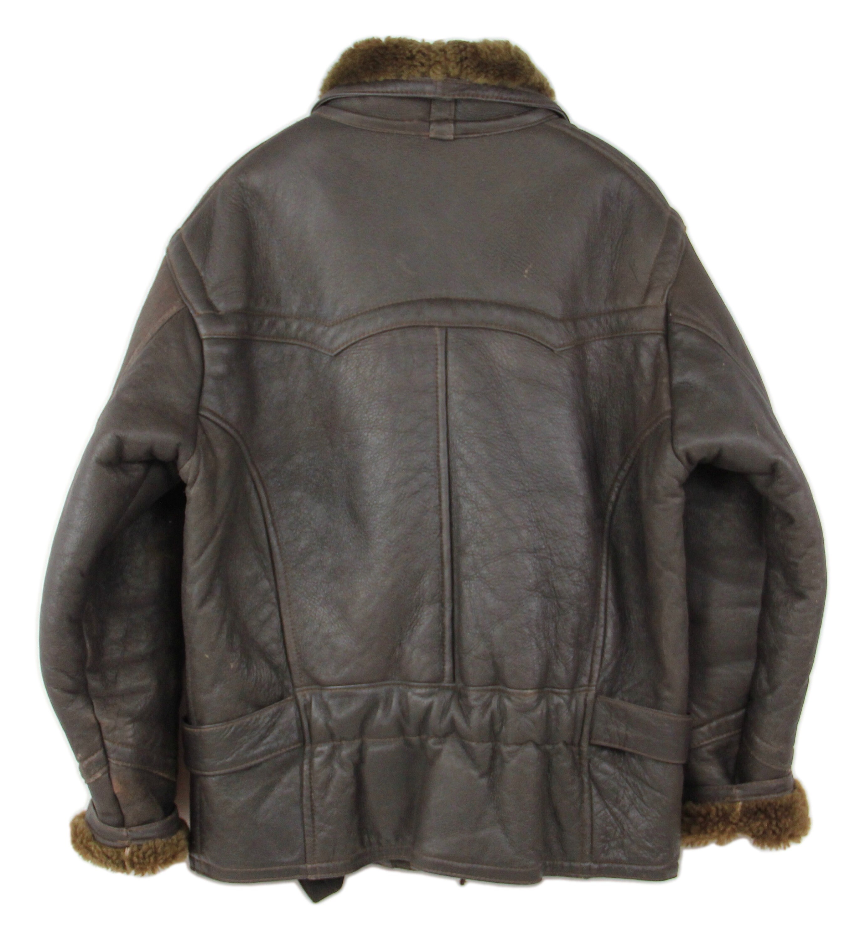 Aviator Style Men's Brown Sheepskin Shearling Jacket SIZE - Etsy