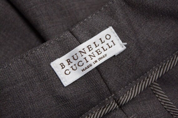 BRUNELLO CUCINELLI 100% Virgin Wool Gray Pencil P… - image 4