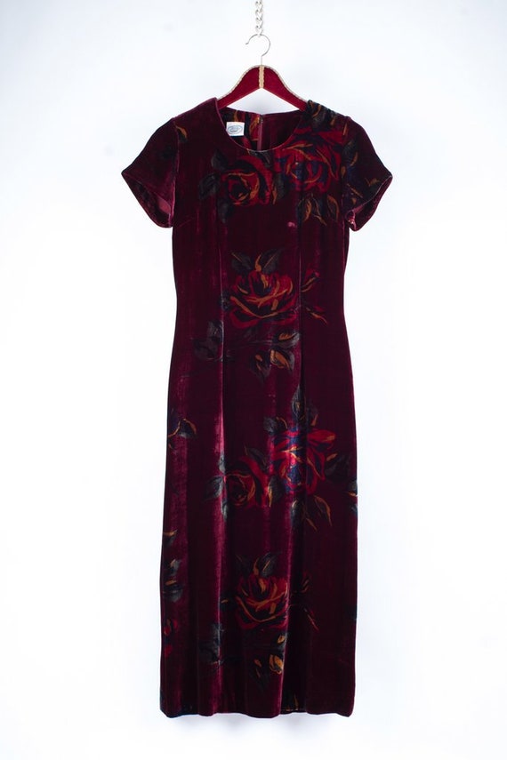 Vintage Laura Ashley Silk Blend Velvet Dress, SIZE