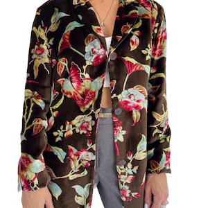 Kenzo Paris Vintage Velvet Floral Jacket, Women&#39;s S