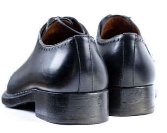 SANTONI Fatte A Mano Wholecut Black Leather Bentivegna