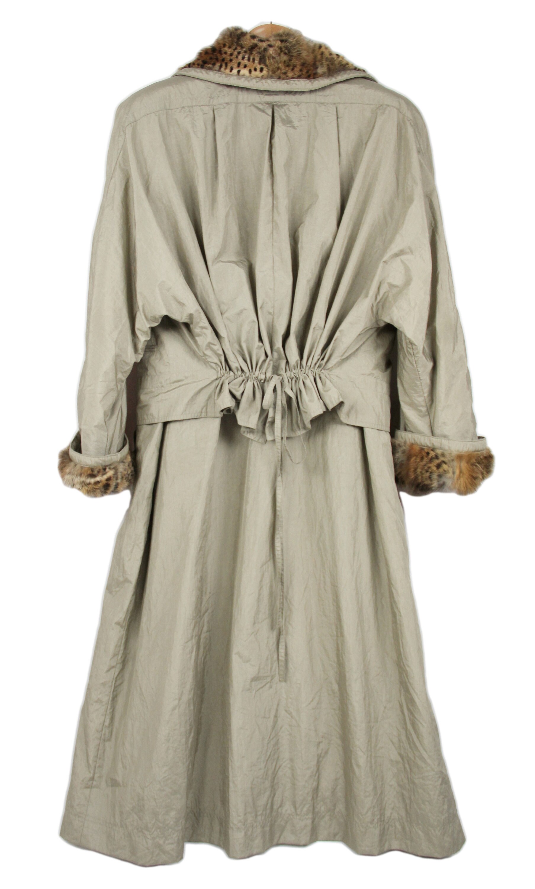 Retro Khaki Oversized Trench Jacket main image 0