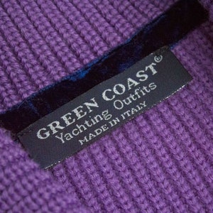 GREEN COAST Yachting Outfits Merino Wool Ultra Violet Cardigan, M - Etsy