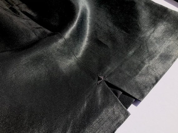 Gianni Versace 90's Black Silk And Linen Mini Ski… - image 10