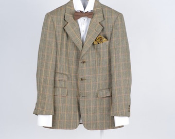 Daks Wool Silk and Linen Summer 3 Button Blazer, US 40R, EU 50