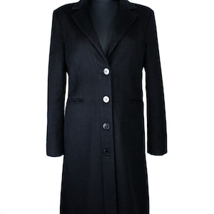 Armani Black Wool Blend Coat SIZE M, USA 6