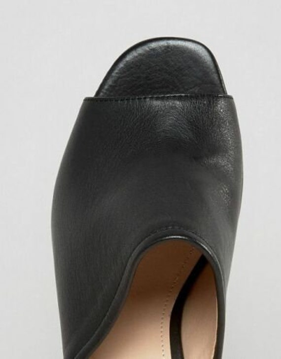 KURT GEIGER Black Block Heel Mules, EU 36, US6, U… - image 5