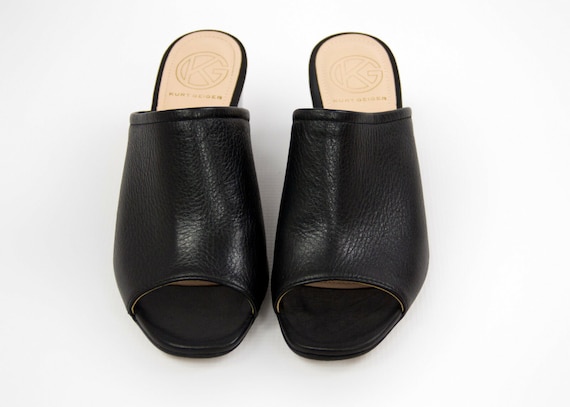 KURT GEIGER Black Block Heel Mules, EU 36, US6, U… - image 4