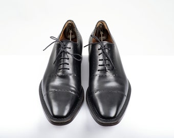 SANTONI Fatte A Mano Wholecut Black Leather Bentivegna  display picture 3