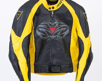 DAINESE Herren Leder Motorrad Bikerjacke, GRÖSSE M, 48