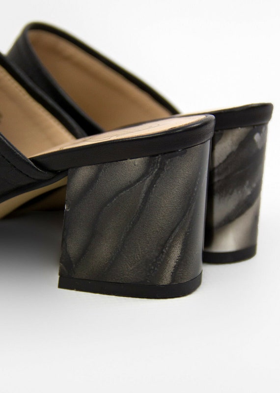 KURT GEIGER Black Block Heel Mules, EU 36, US6, U… - image 7