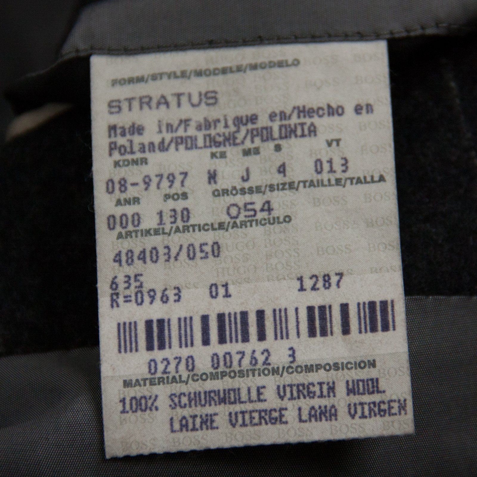 Hugo Boss Wool Gray Striped Top Coat 