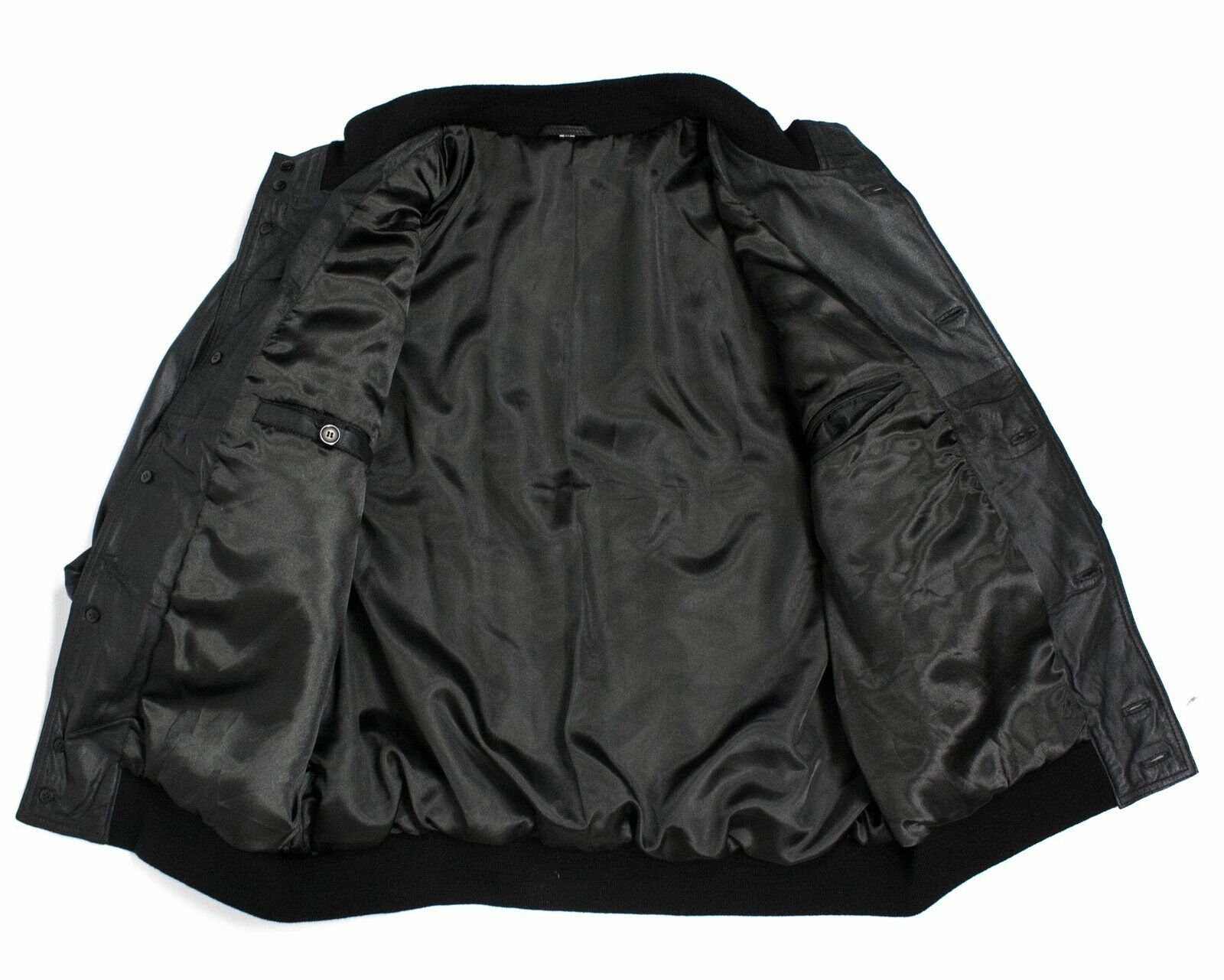 N143 Vintage Bomber Style Black Goatskin Leather Flight
