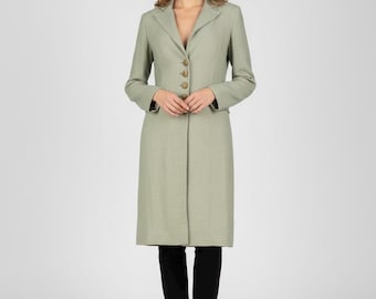 Cappotto in lino verde pallido da donna Etro – Taglia M