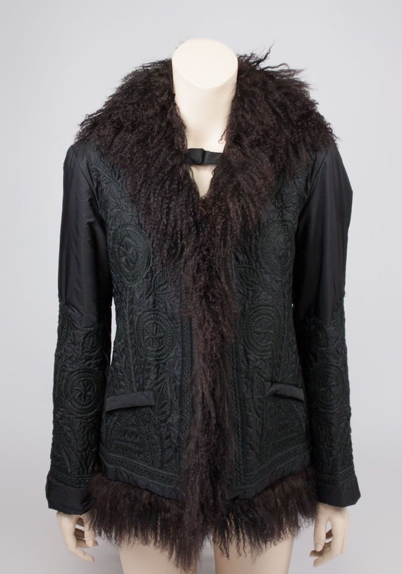 Ermanno Scervino Fur Trimmed Hooded Jacket, Size U