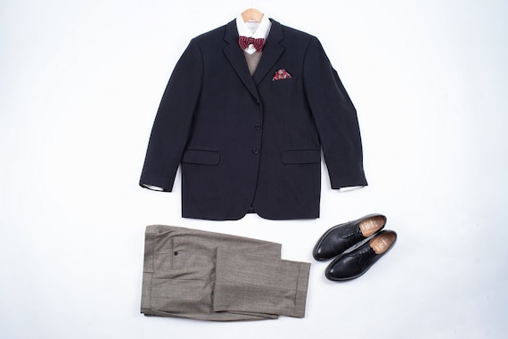 Vintage Gant Navy Blue Melton Wool Cashmere Blazer US 46R EU 56 Etsy Australia