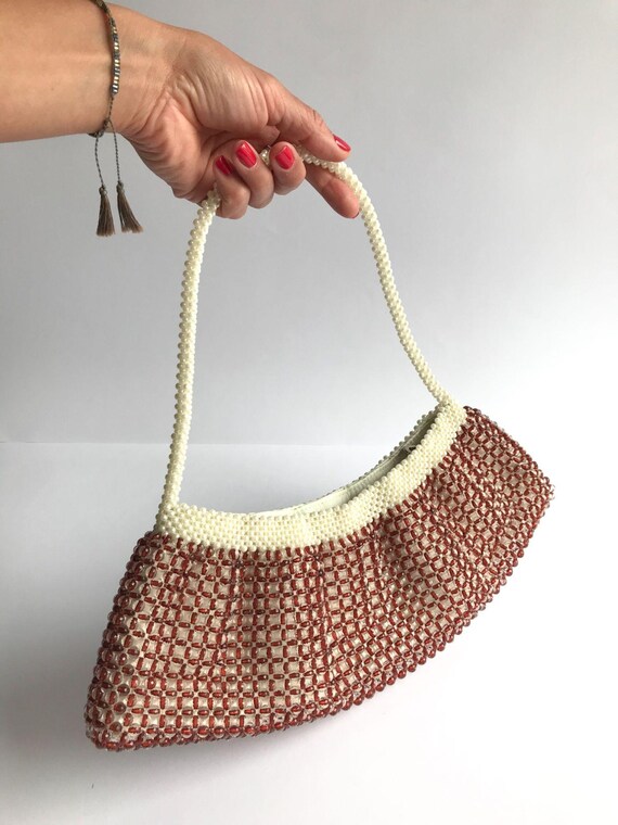 Fancy 90’s Beaded Baguette Style Handbag