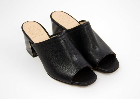 KURT GEIGER Black Block Heel Mules, EU 36, US6, U… - image 3