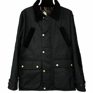 Men's British Savvy Citizen Countryside Style Waterproof// Breathable Waxed Cotton Quilted Black Jacket // Made in England, Size S